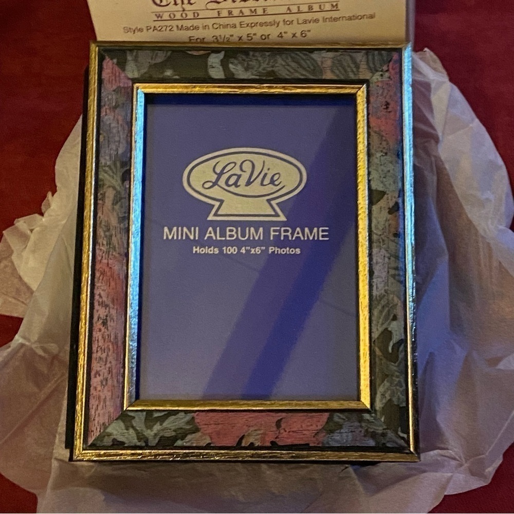 NWOT, this painted wood frame Hola a 4x6” photo and 99 more in attached album.